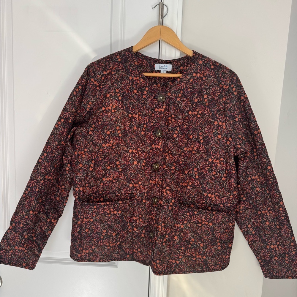 Croft & Barrow Women's Floral lightweight puffer jacket -